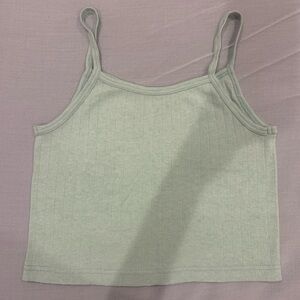 Brandy Melville Lime Green Ribbed Tank Top